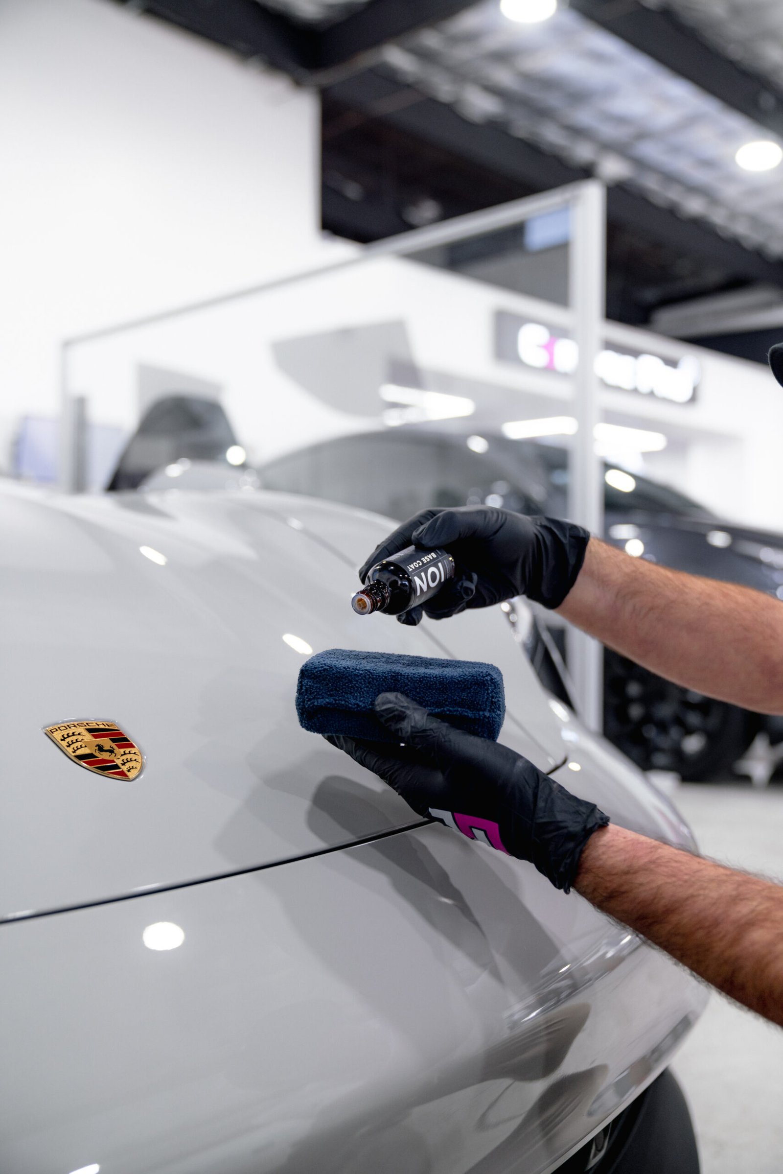 Ceramic coating installation at IW Motorsports