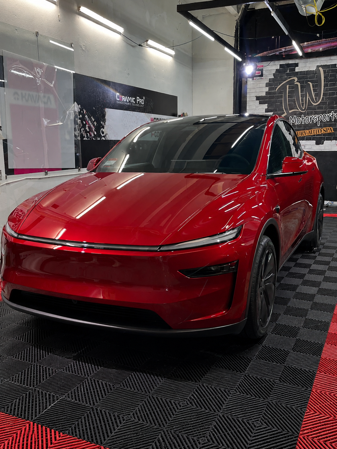 Completed Tesla ready for pickup at IW Motorsports