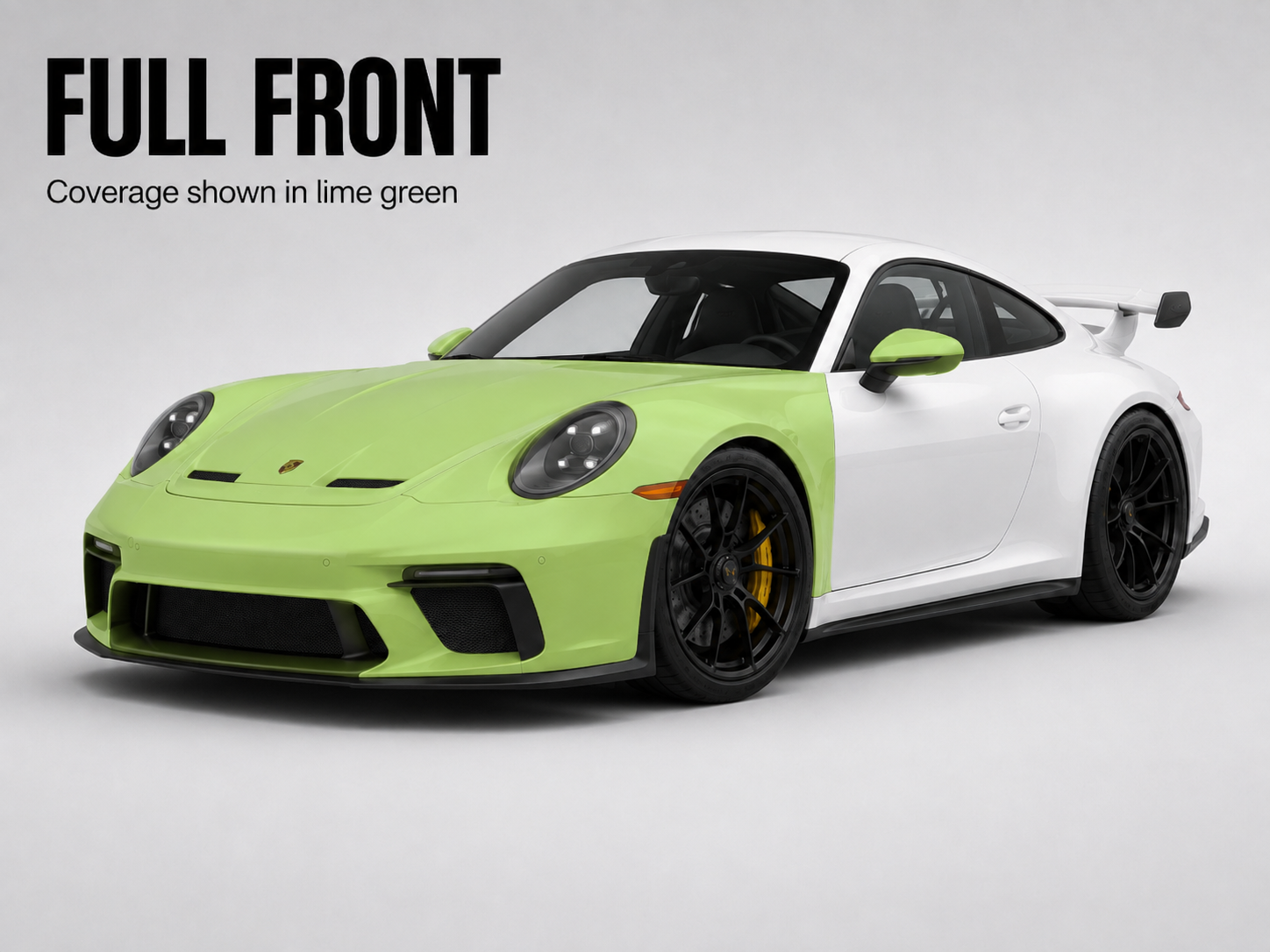 Porsche GT3 partial frontal PPF coverage