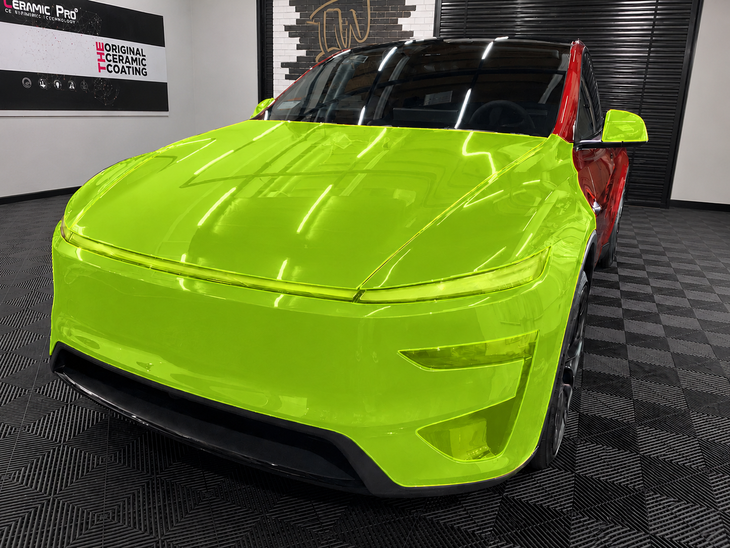 Tesla Full Front paint protection film coverage