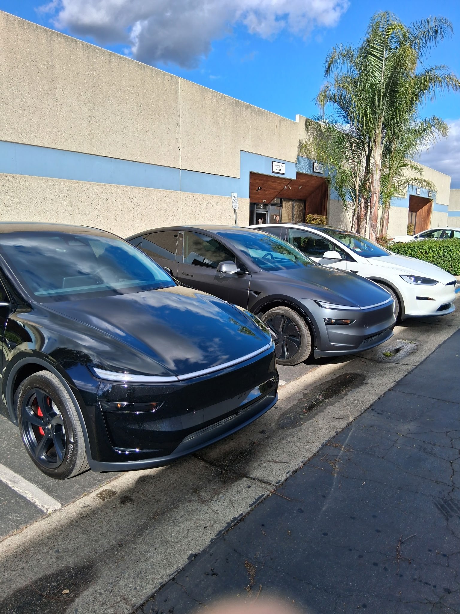 Tesla arriving at IW Motorsports for its protection package